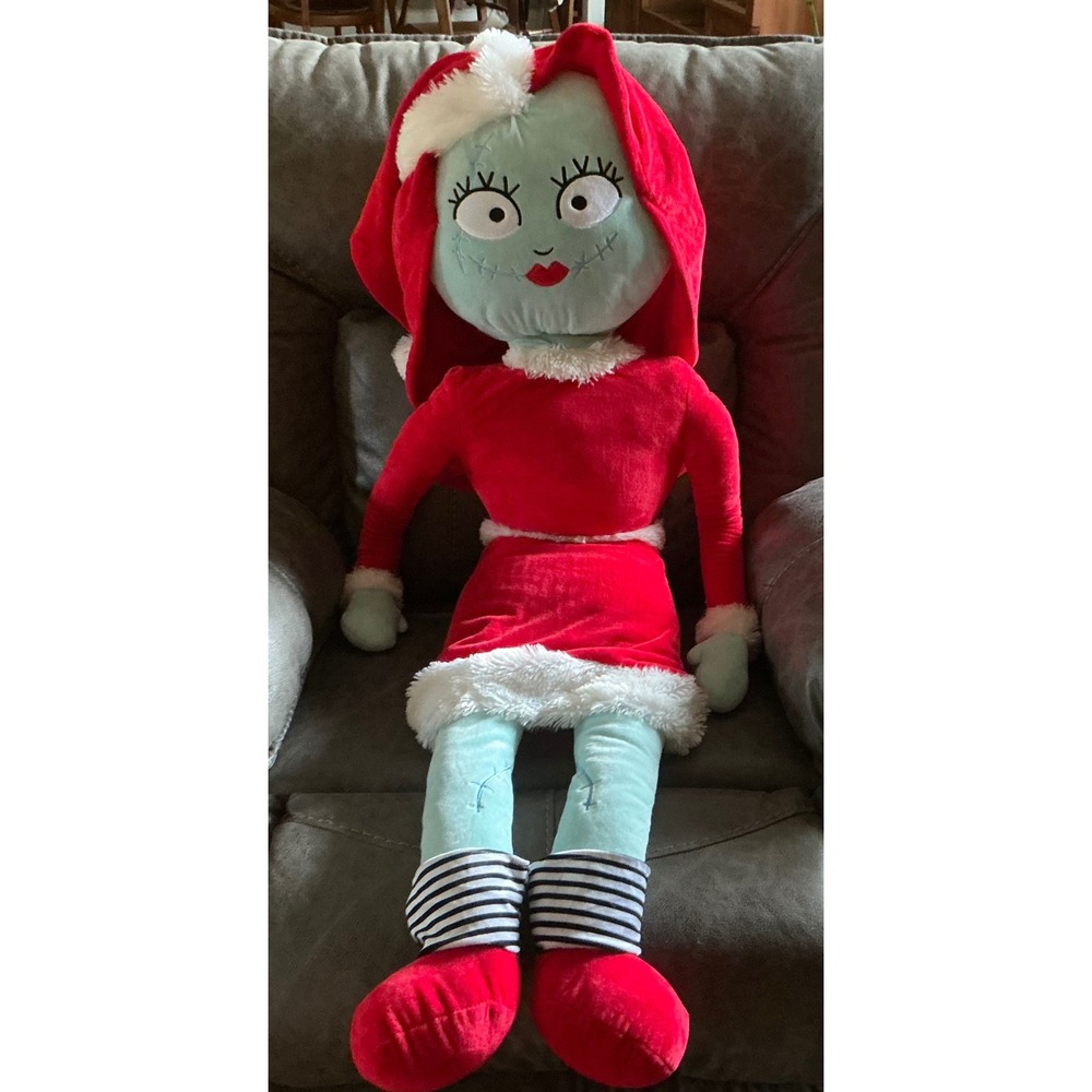 Disney Nightmare Before Christmas Sally Santa Claus Plush Doll 35 Inch Large Red
